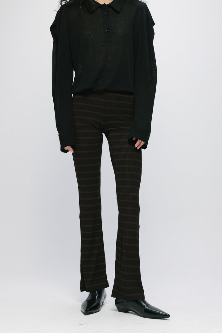 Moosh Brown Striped Legging