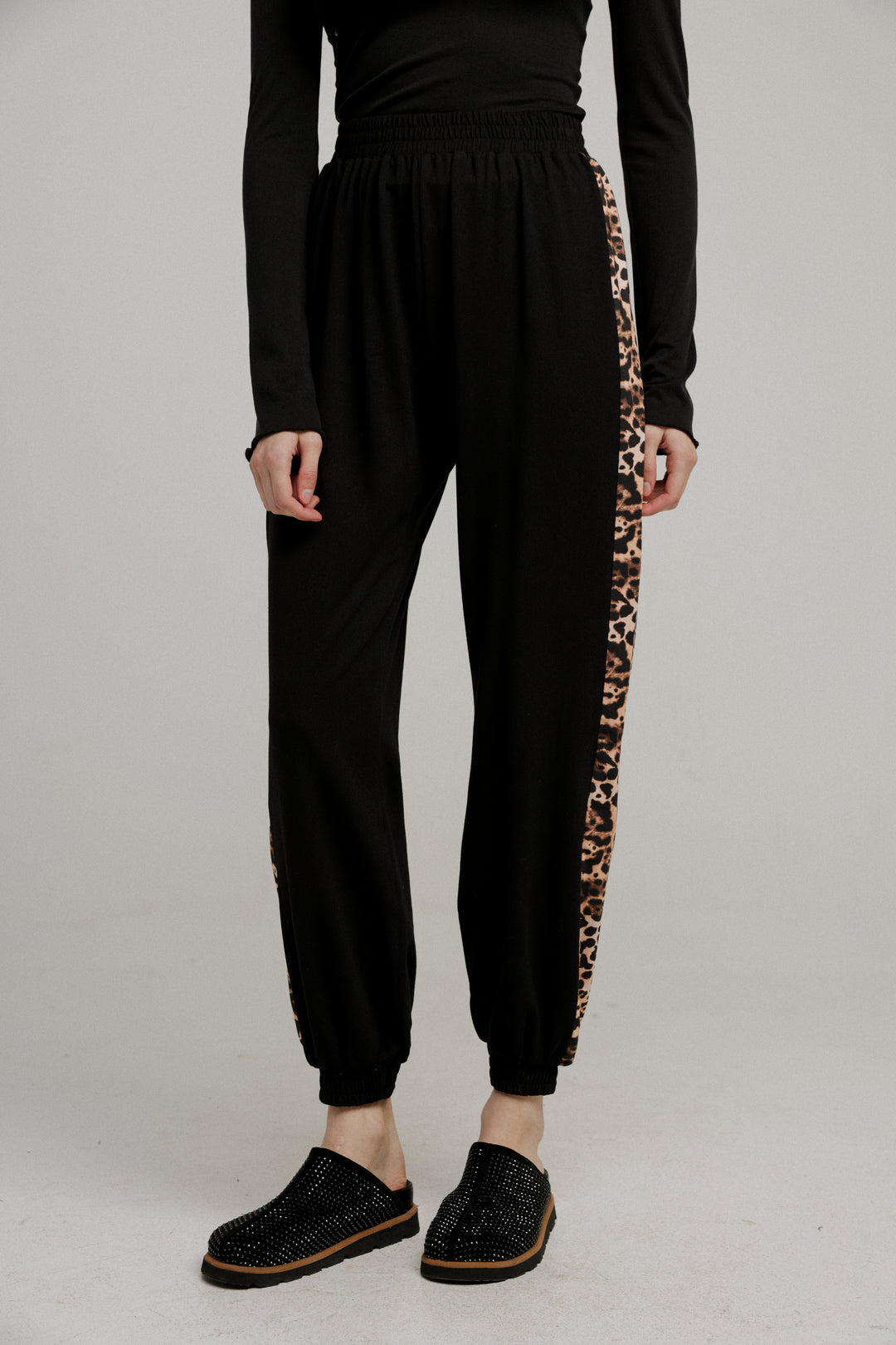 Black&Leopard Combo Joggers