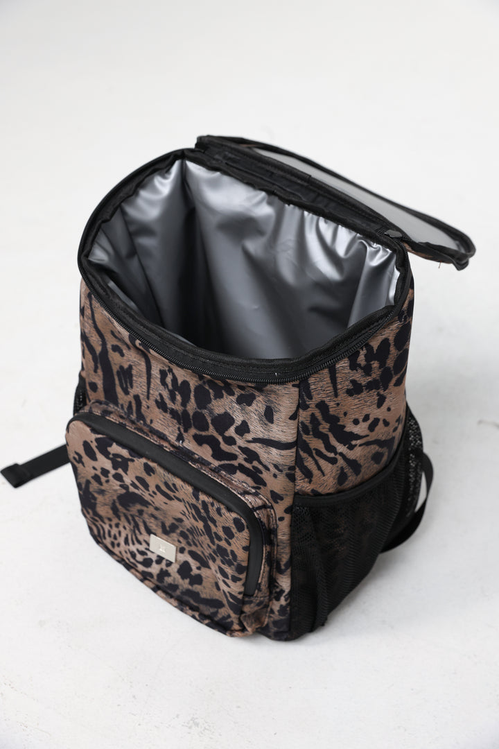 תיק גב מנומר עם תא ראשי מרווח Leopard Backpack