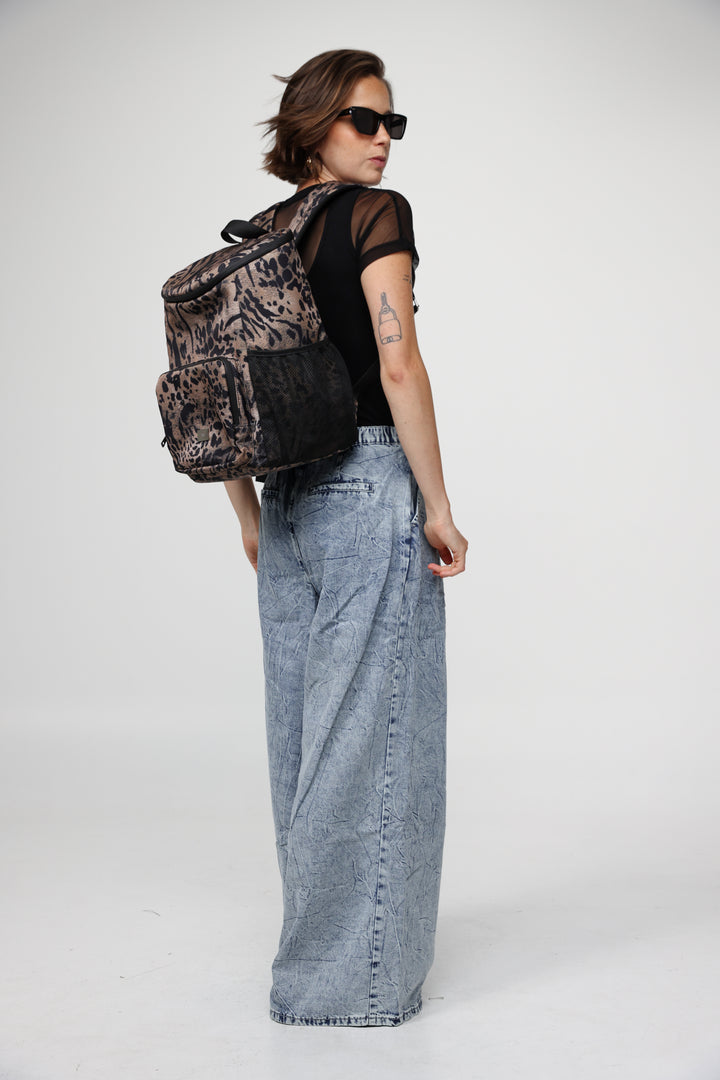 תיק גב מנומר לאישה Leopard Backpack 