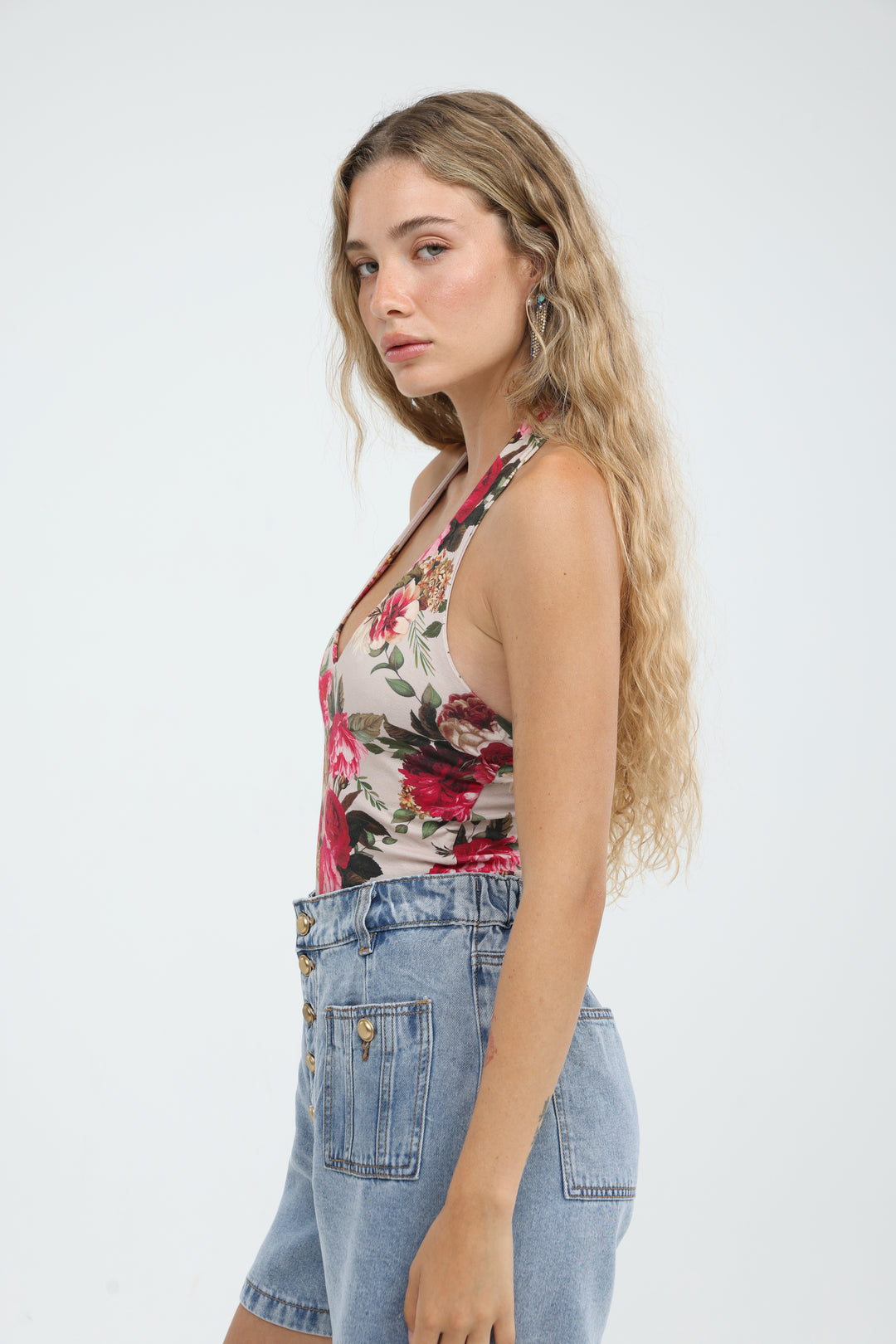 Note Pink Floral Bodysuit