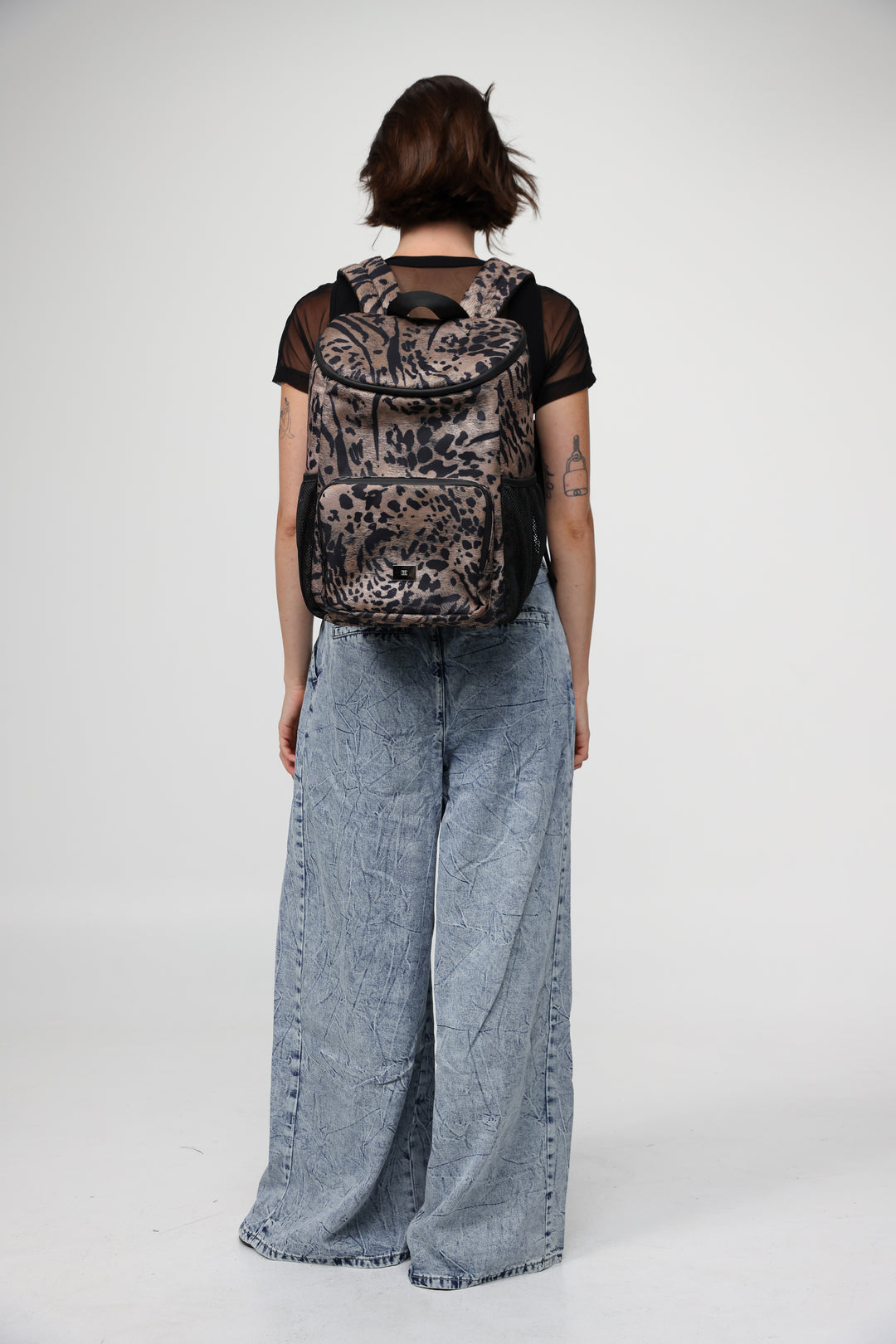 תיק גב מנומר גדול Leopard Backpack