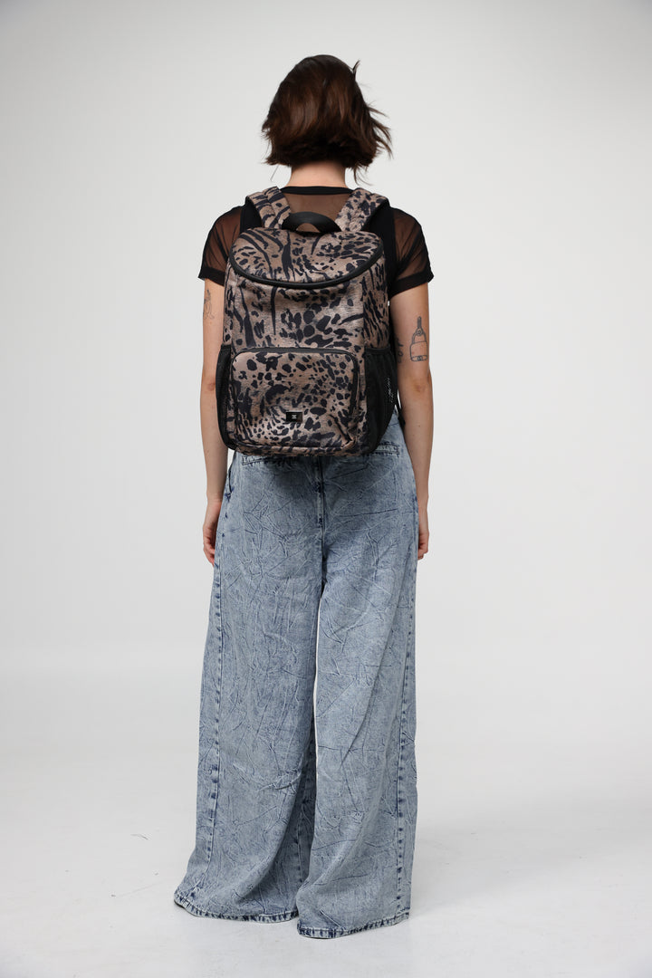 תיק גב מנומר גדול Leopard Backpack