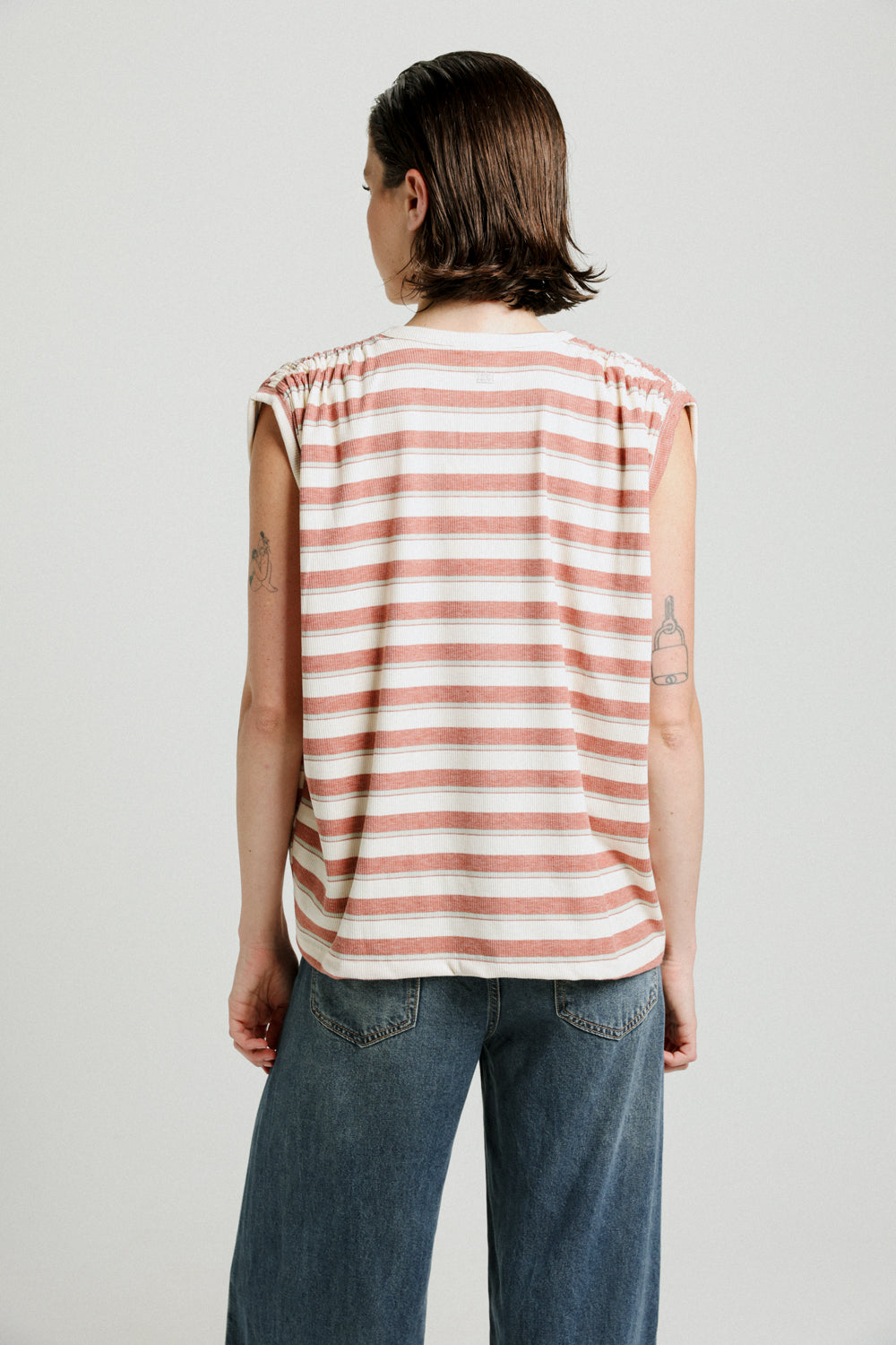 Tank You Brick Stripes Top