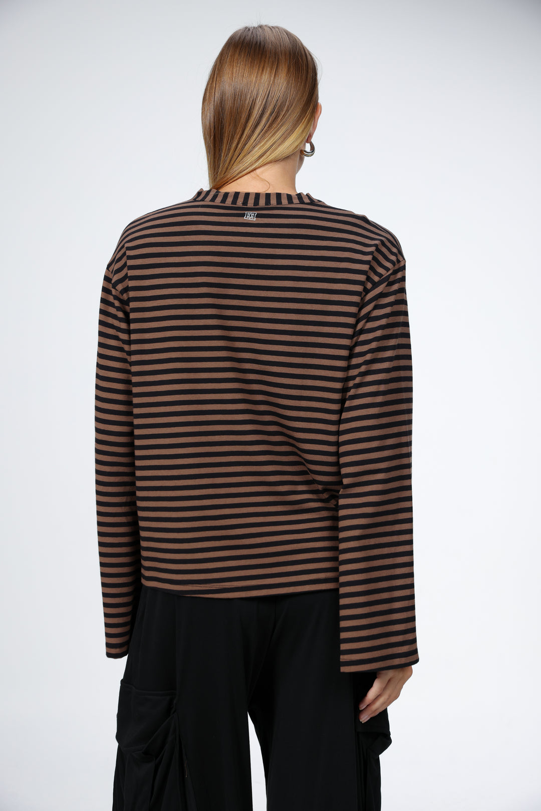 Boyfriend Brown Stripes Shirt