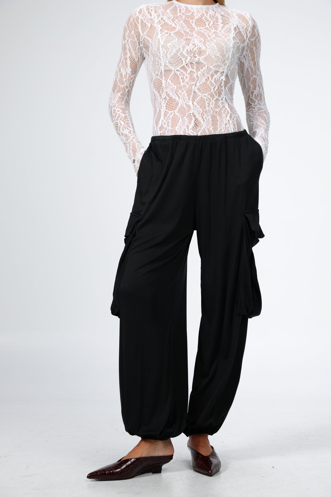 Gull Black Cargo Joggers