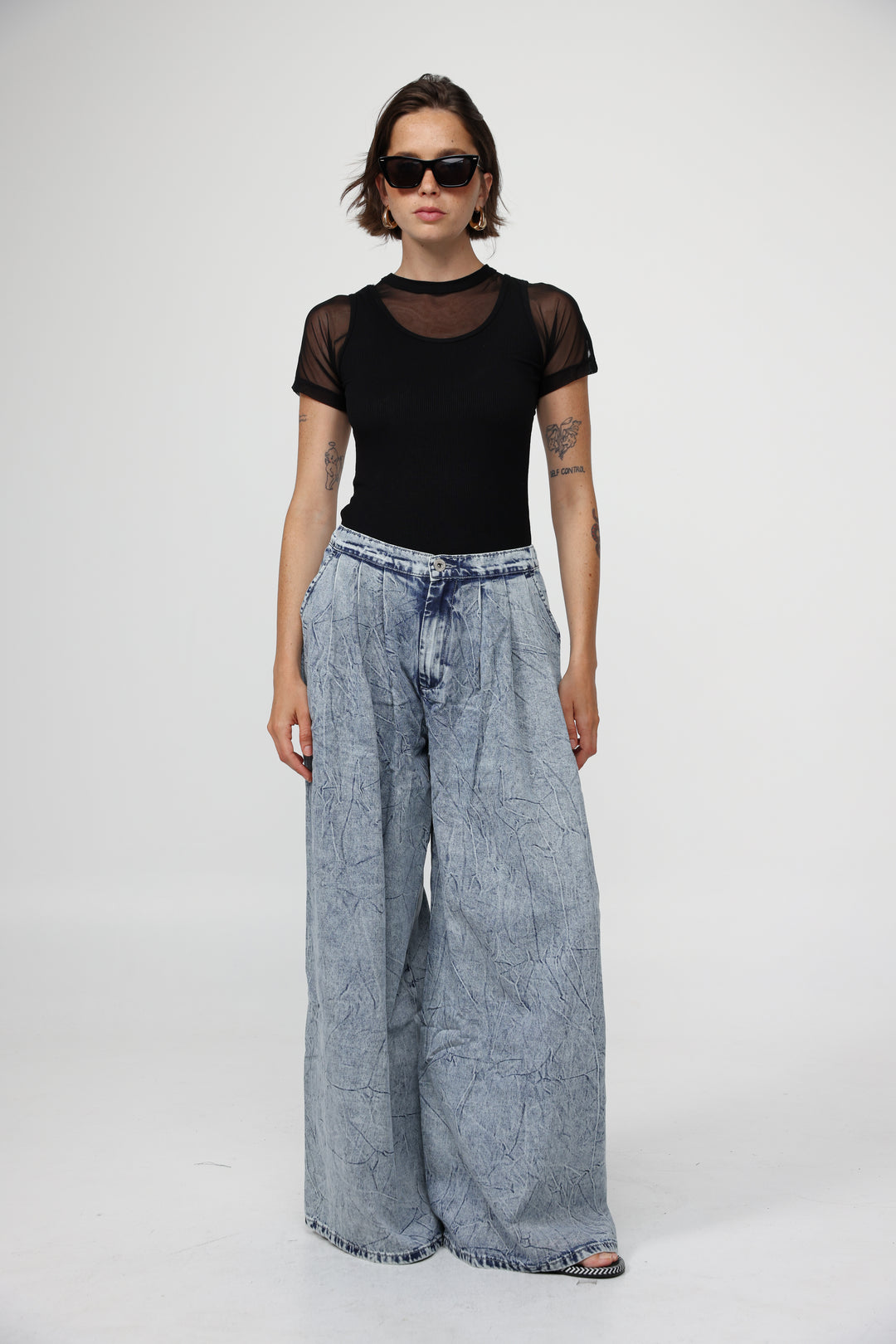 Job Black Mesh T-Shirt