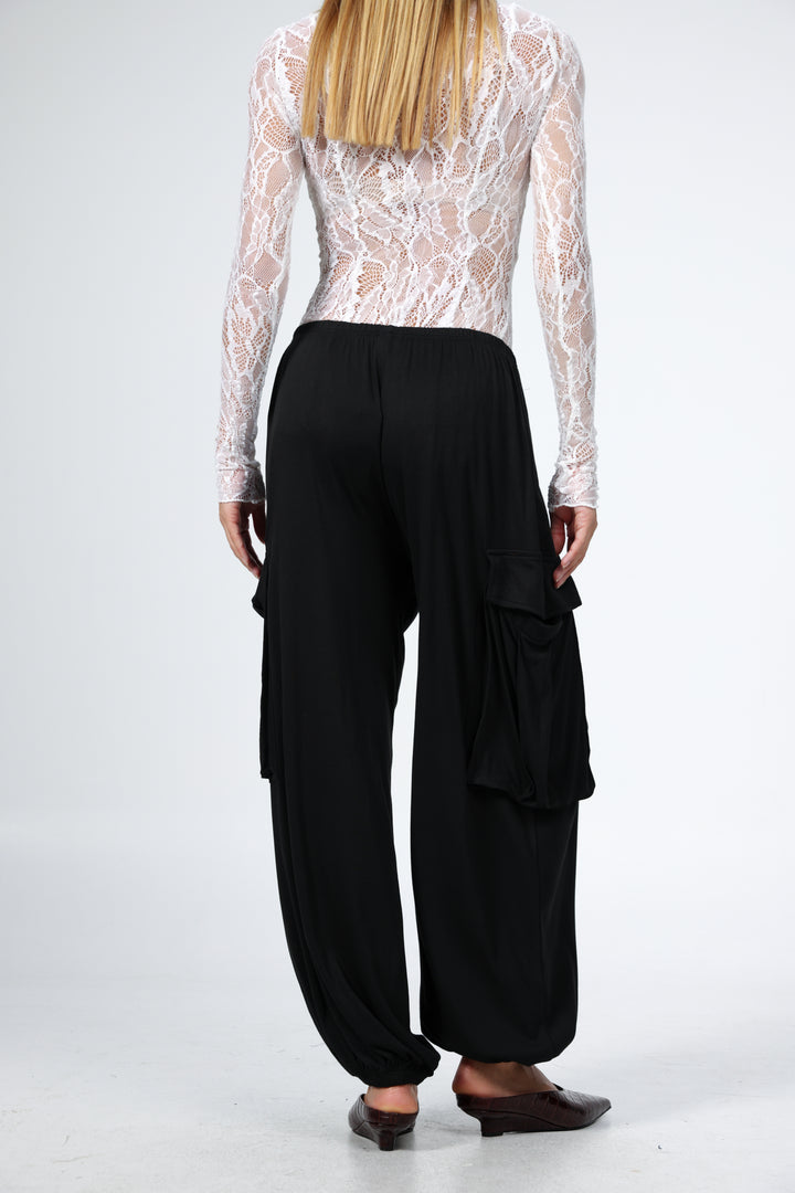 Gull Black Cargo Joggers