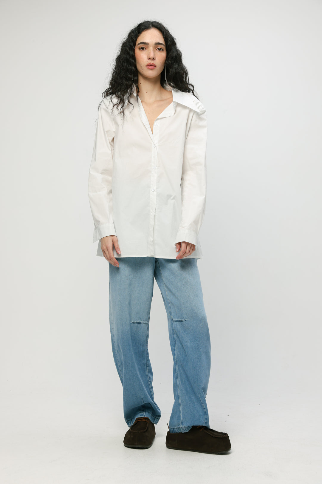 Padded White Buttoned Shirt