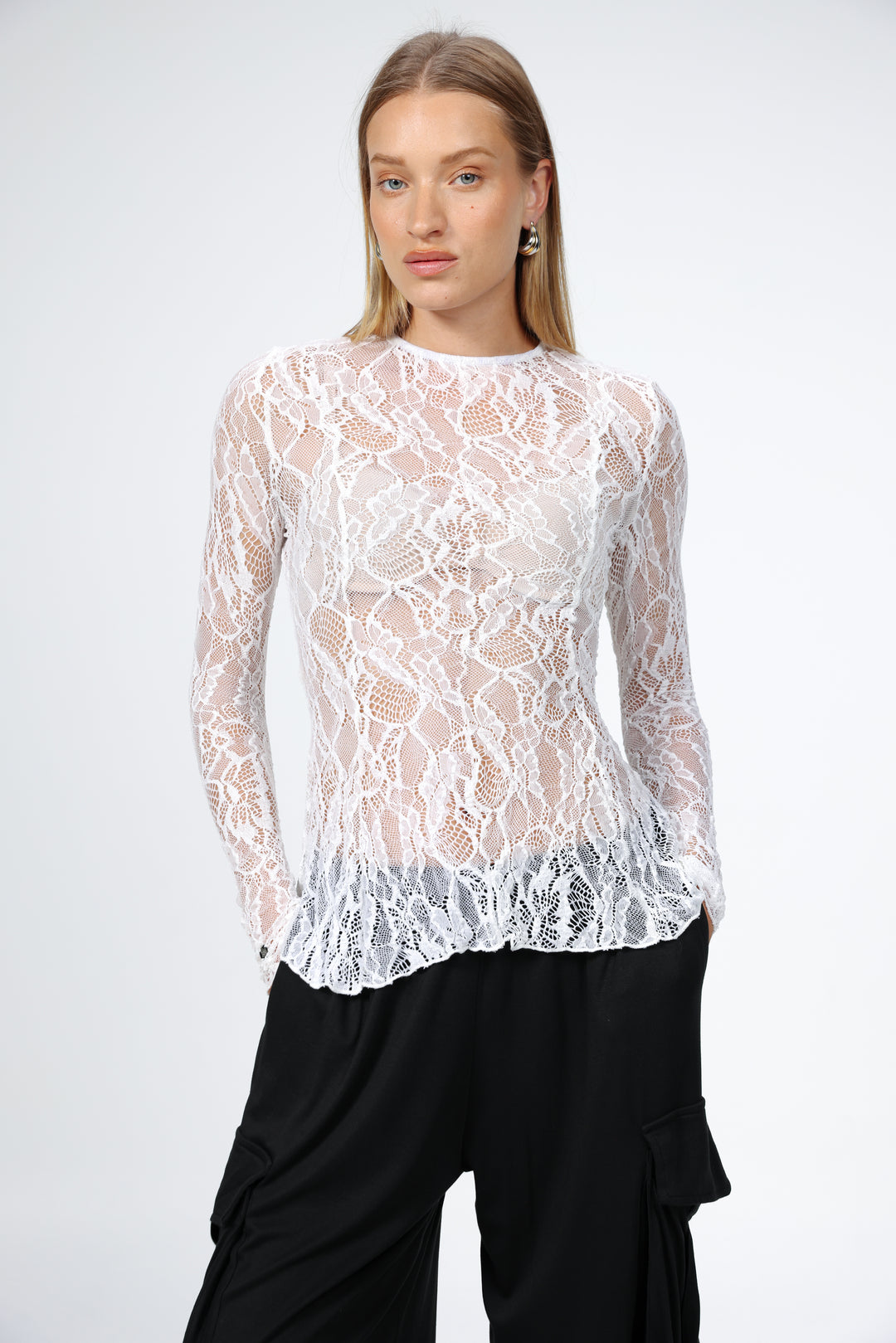 Cream Lace Shirt