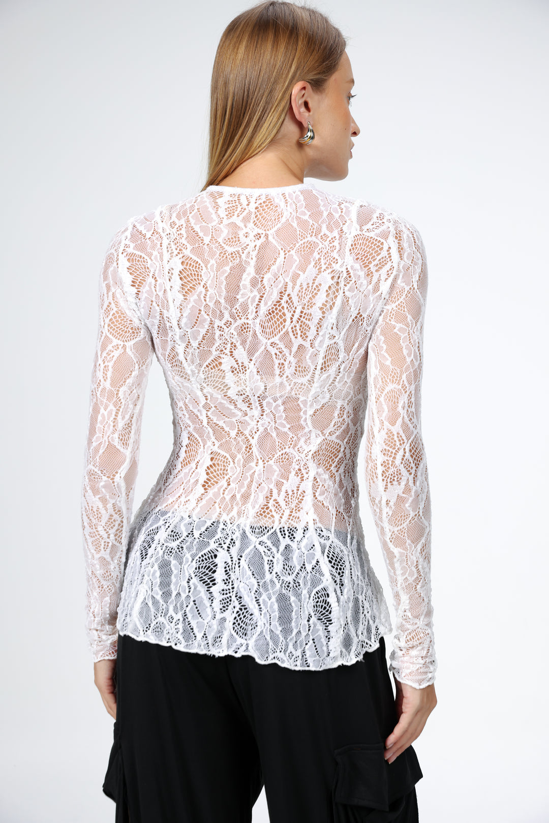 Cream Lace Shirt