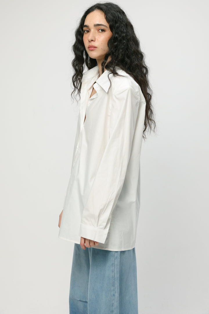 Padded White Buttoned Shirt