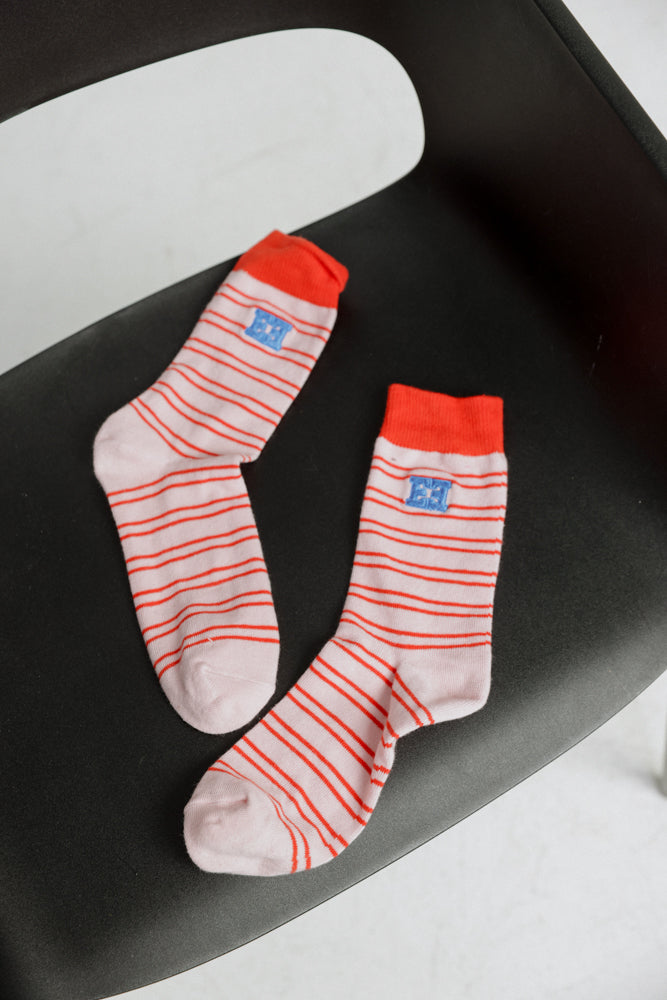 EE Red Striped Socks