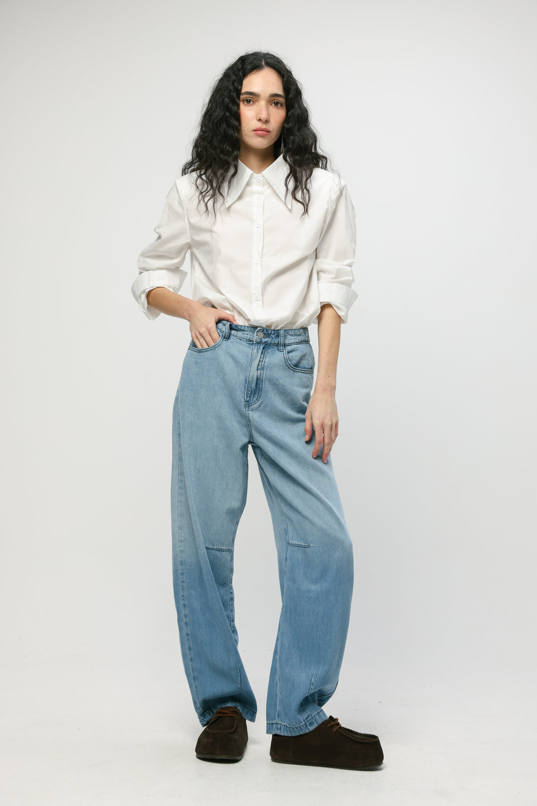 Padded White Buttoned Shirt