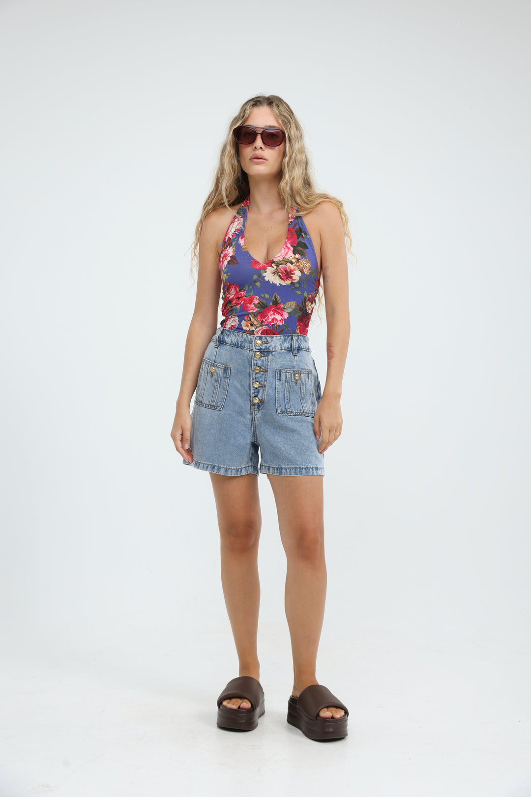Note Floral Bodysuit