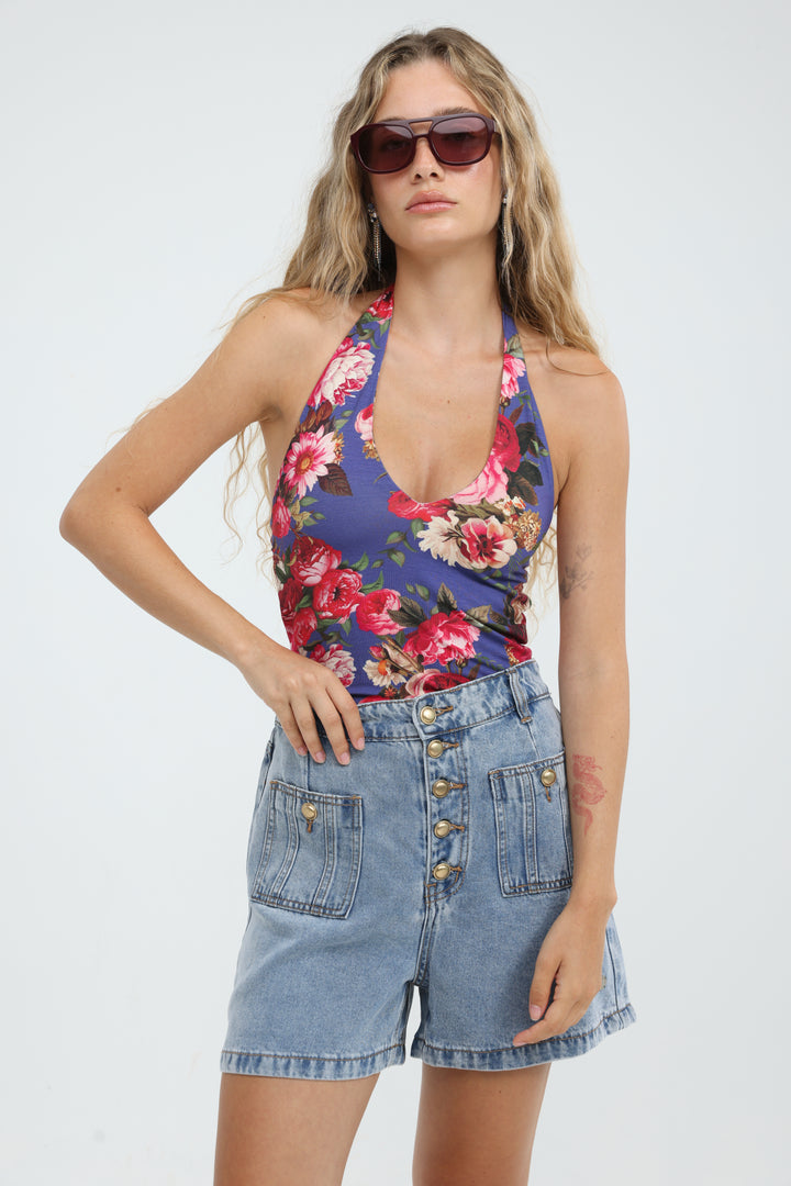 Note Floral Bodysuit