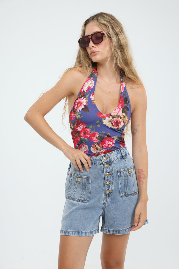 Note Floral Bodysuit