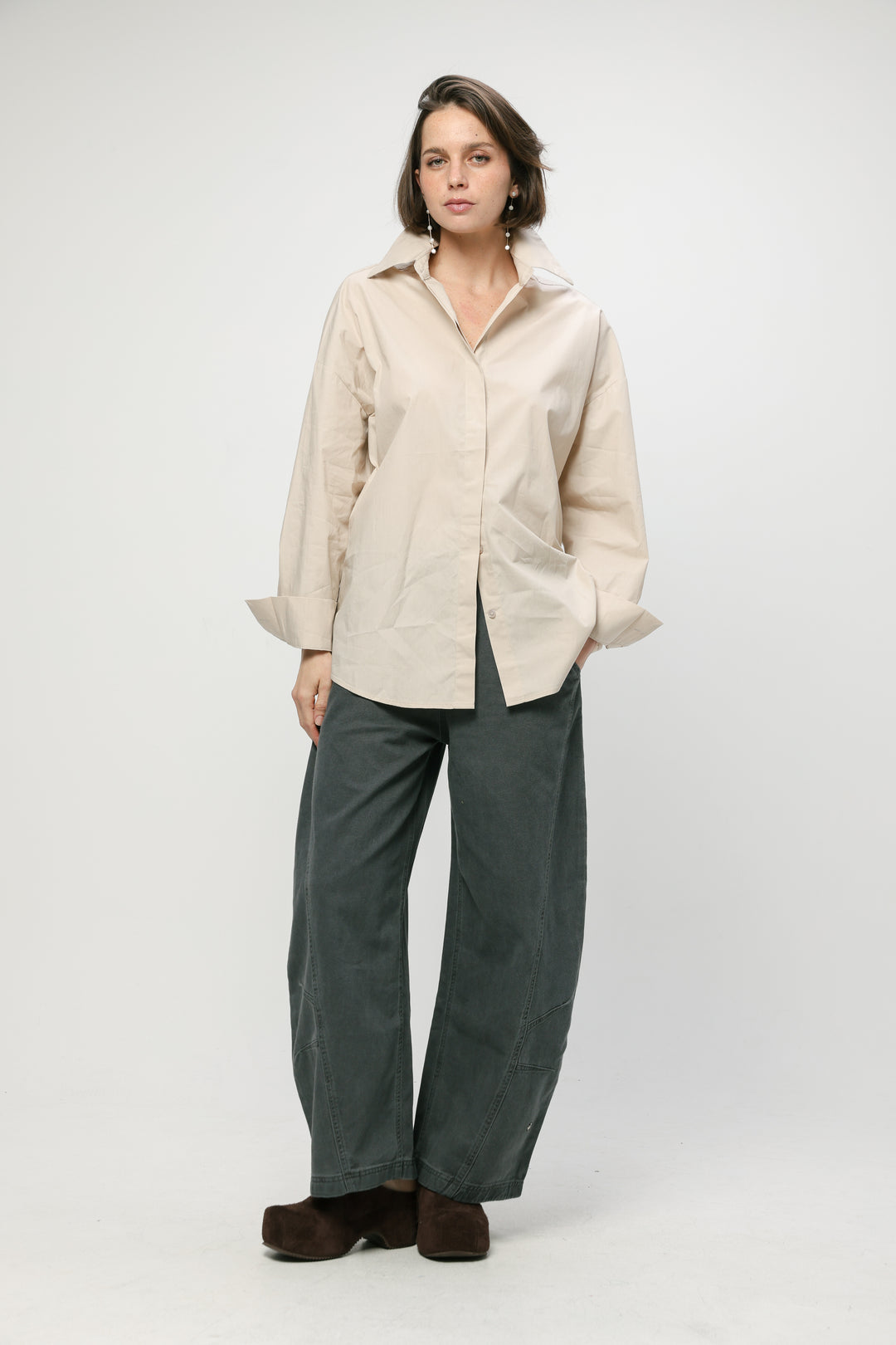 Classic Beige Buttoned Shirt