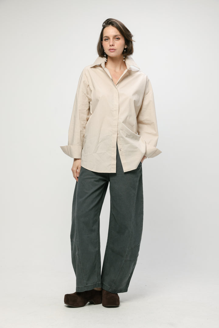 Classic Beige Buttoned Shirt