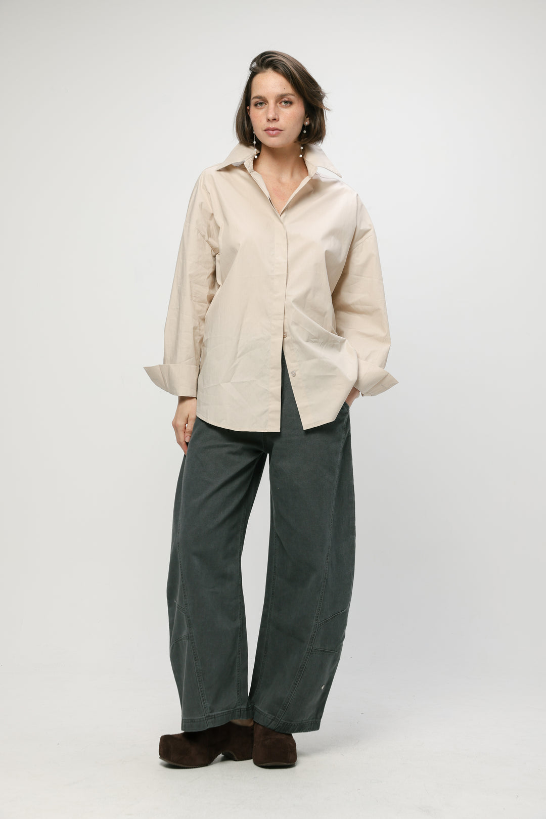 Classic Beige Buttoned Shirt