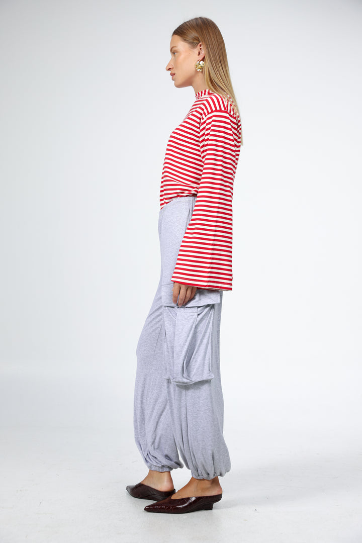 Boyfriend Red Stripes Shirt