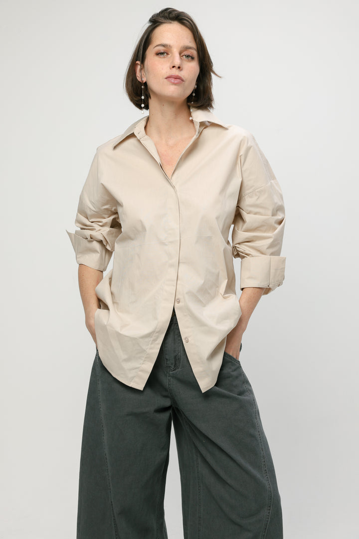 Classic Beige Buttoned Shirt