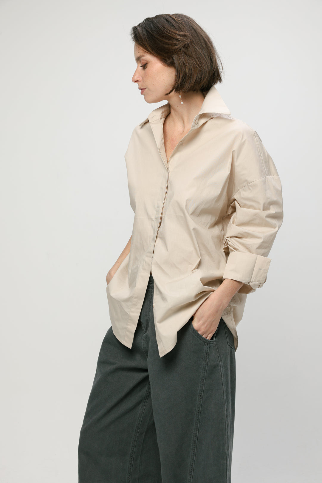 Classic Beige Buttoned Shirt