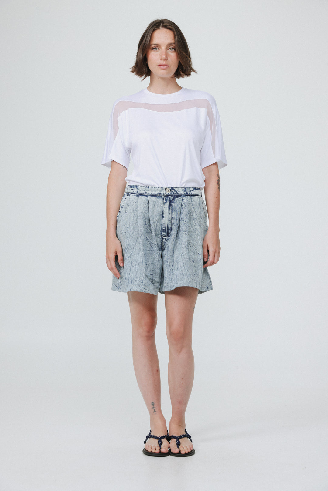 Melchett Light Blue Denim Shorts