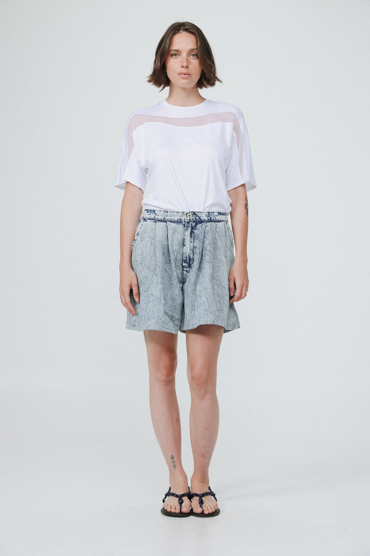 Melchett Light Blue Denim Shorts