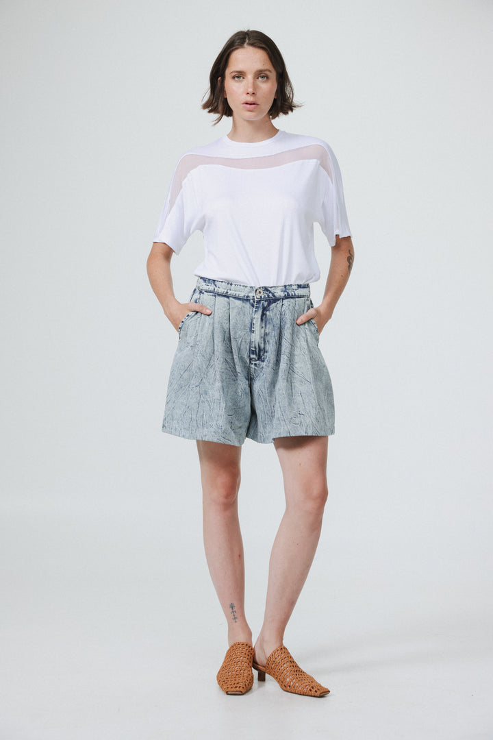 Melchett Light Blue Denim Shorts