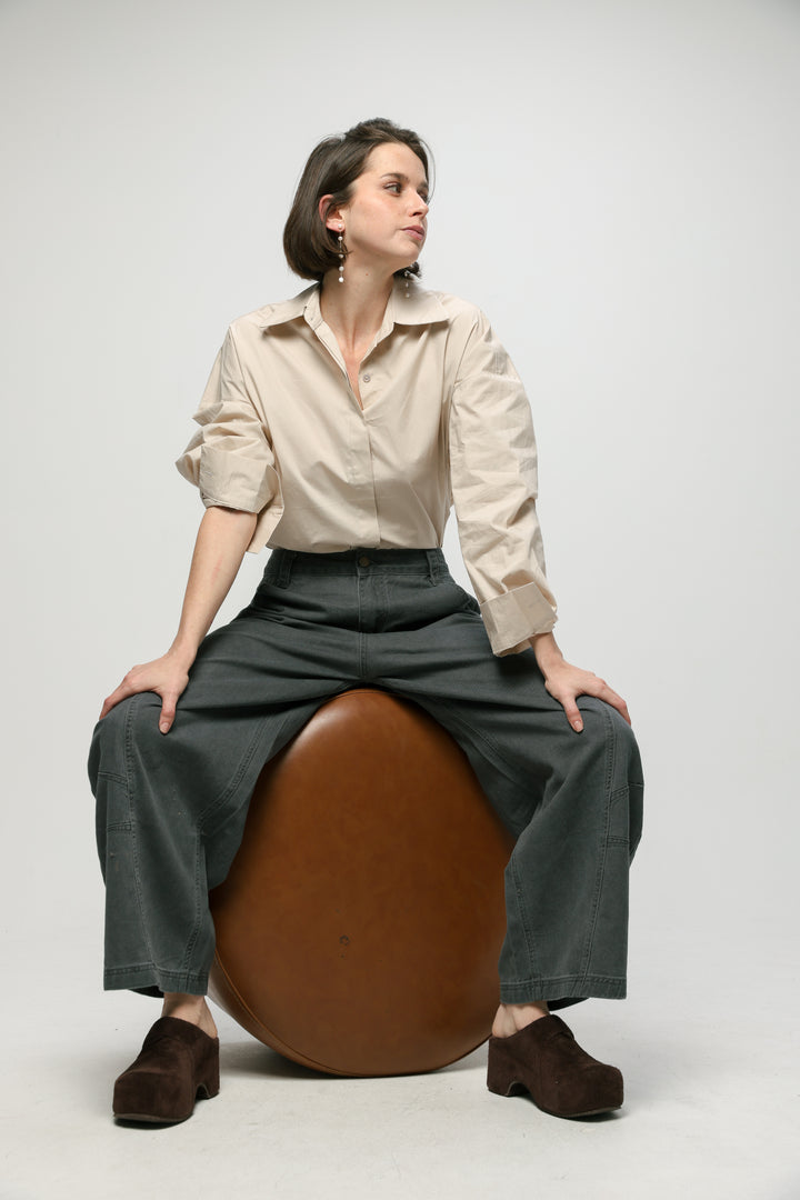 Chocolate Textured Suede Clogs