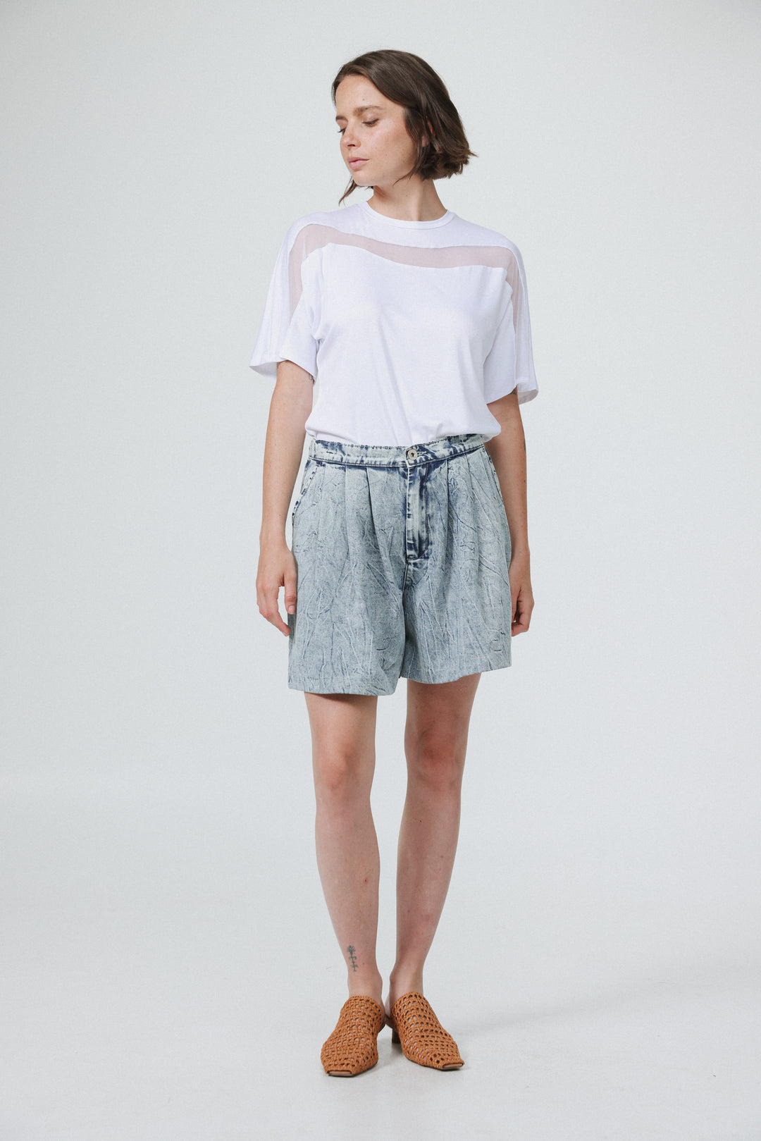 Melchett Light Blue Denim Shorts