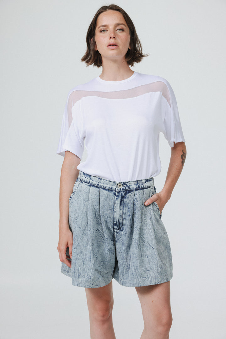 Melchett Light Blue Denim Shorts