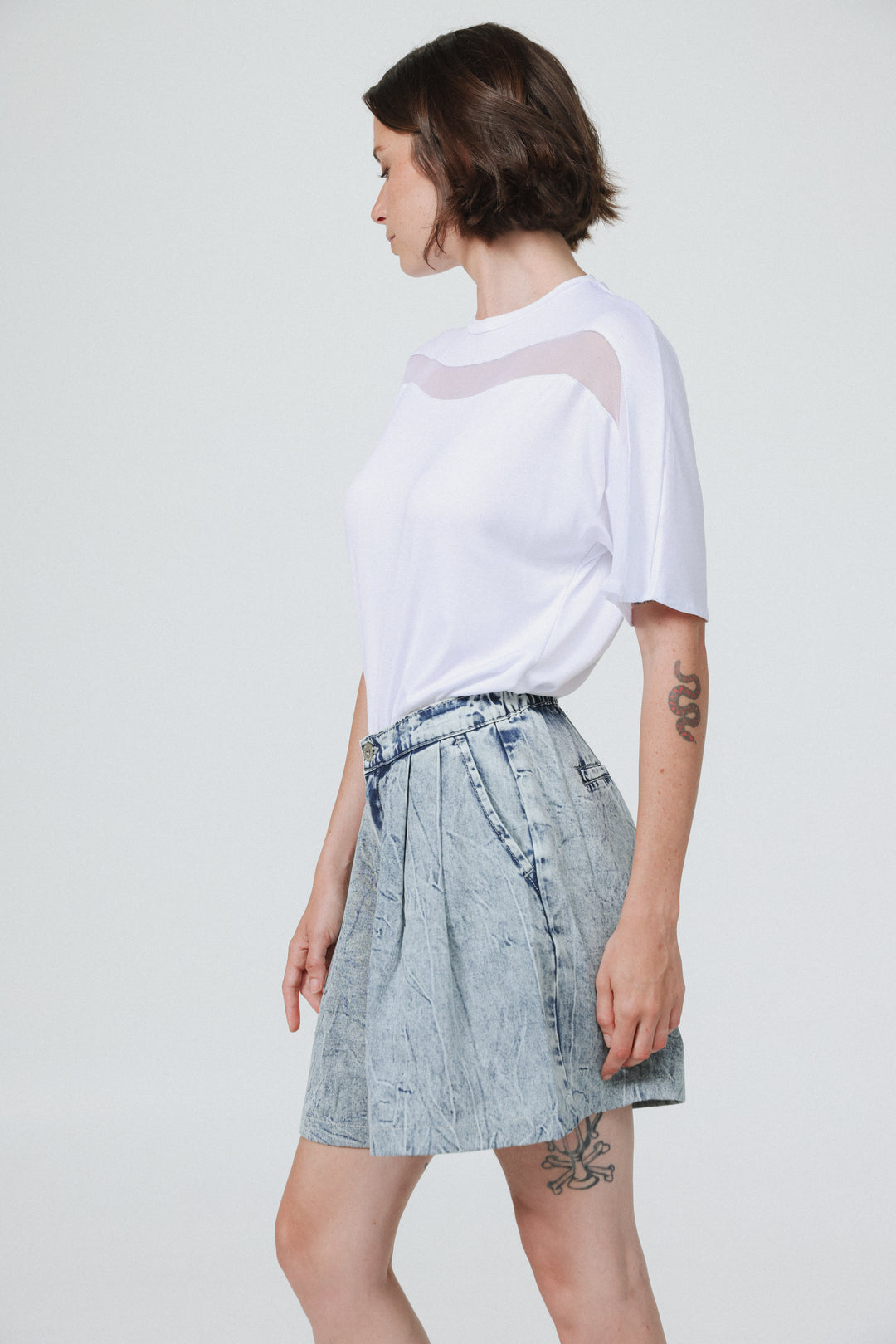 Melchett Light Blue Denim Shorts