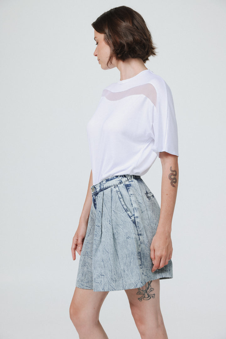 Melchett Light Blue Denim Shorts