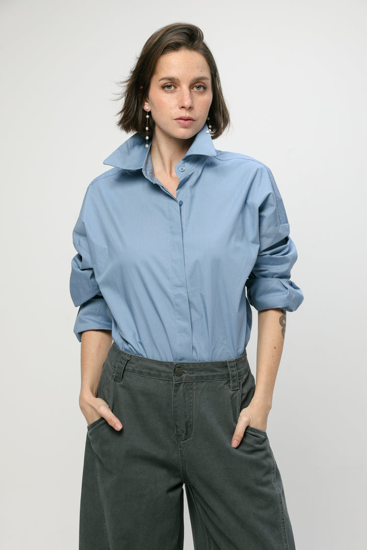 Classic Blue Buttoned Shirt