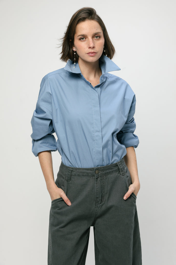 Classic Blue Buttoned Shirt