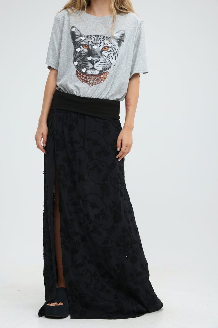Prado Black Maxi Skirt