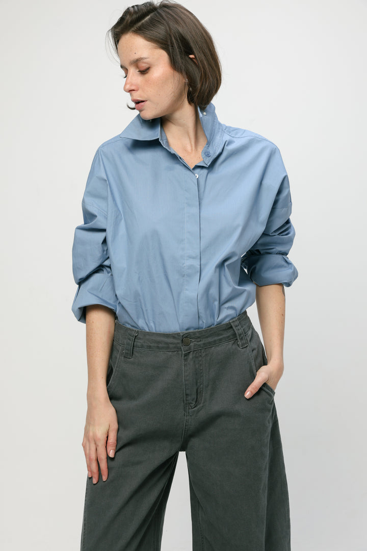 Classic Blue Buttoned Shirt