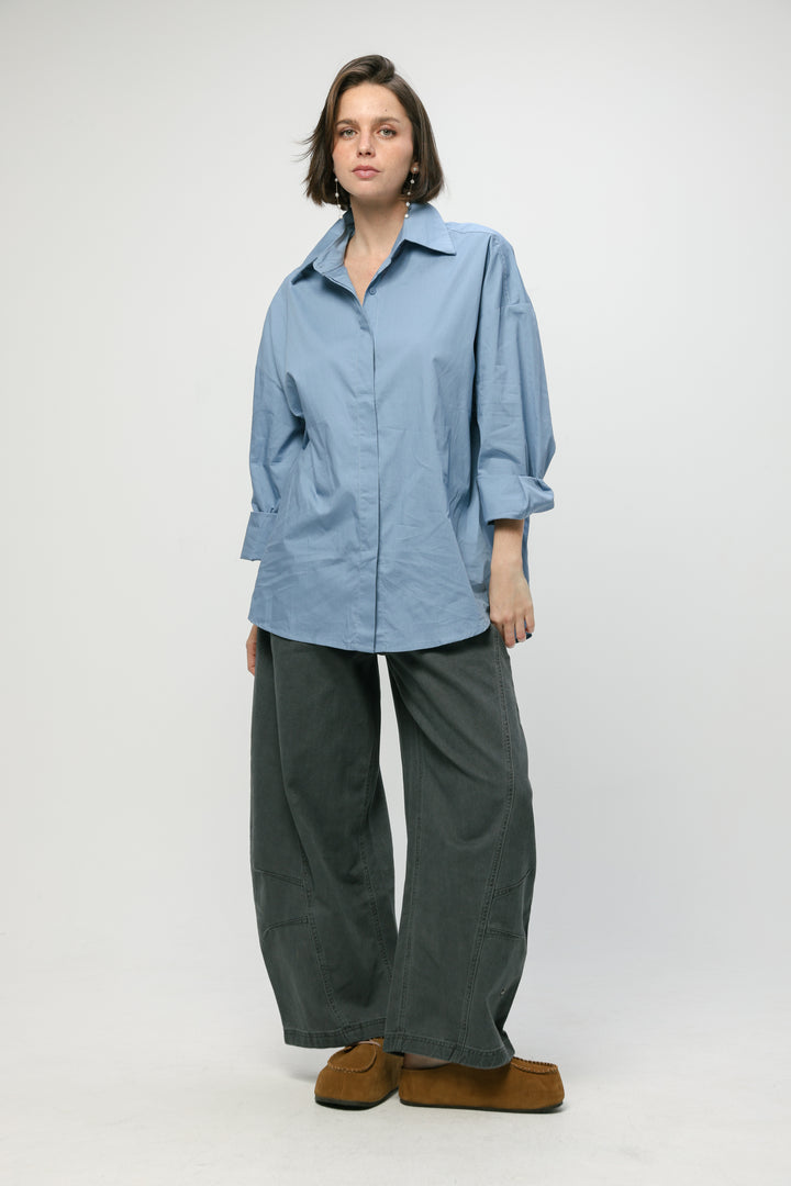 Classic Blue Buttoned Shirt