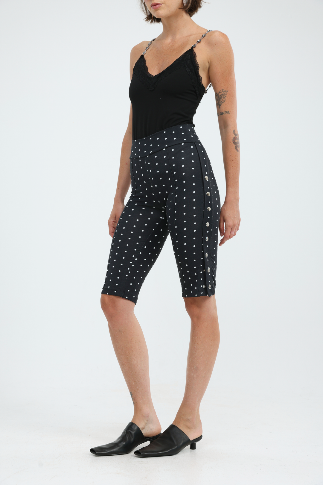 Snaps Black Dots Leggings