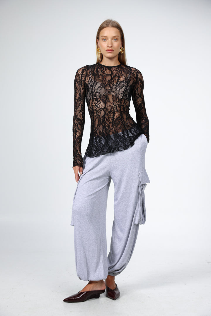 Black Lace Shirt