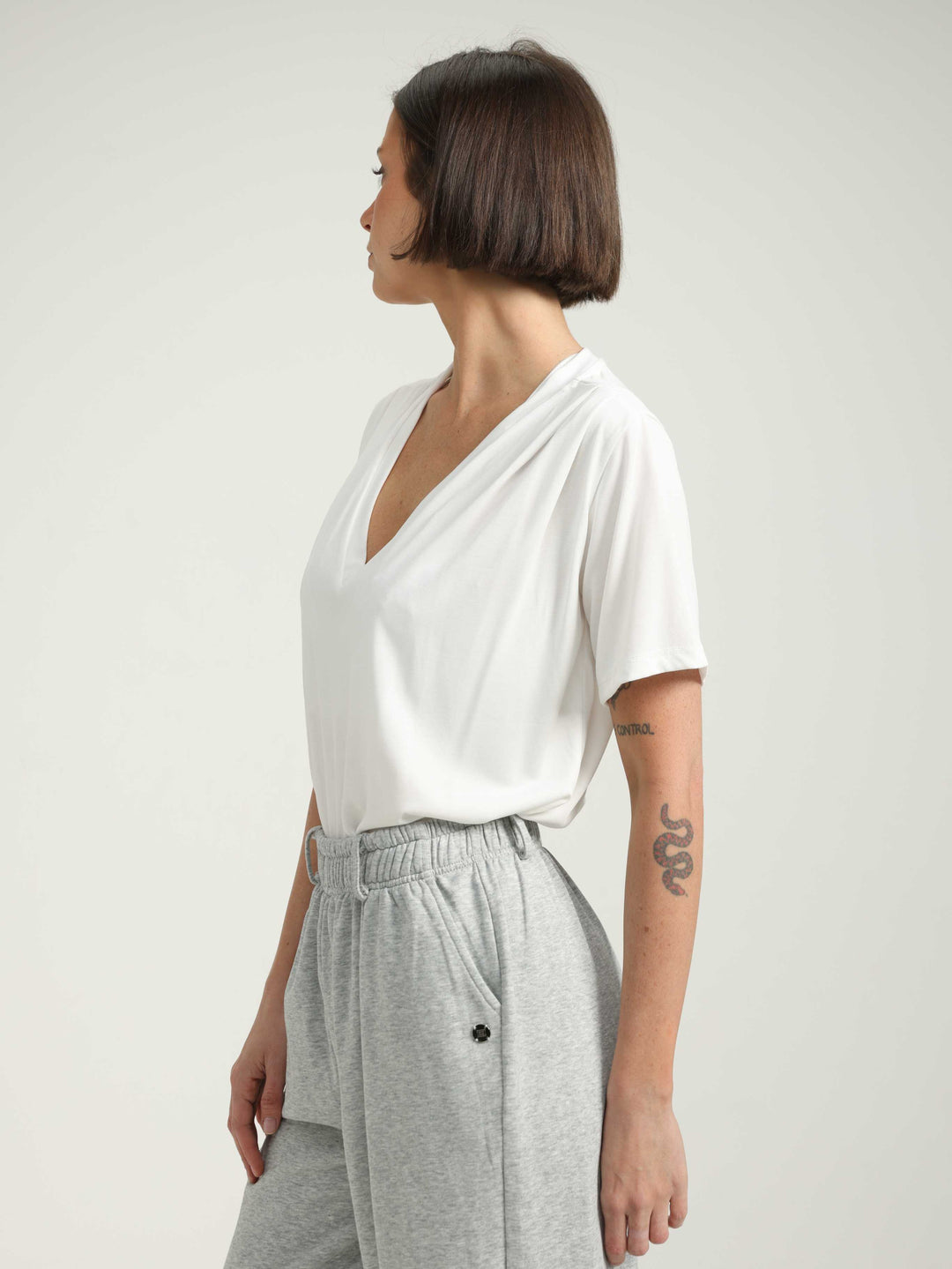 Just V White T-Shirt