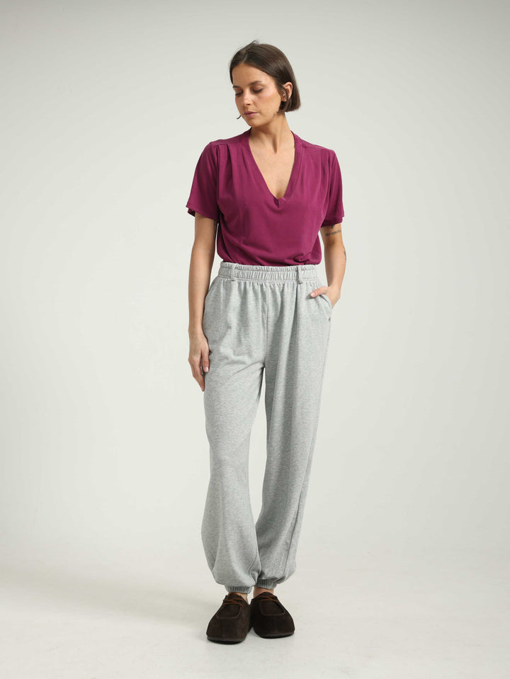 Just V Dark Pink T-Shirt