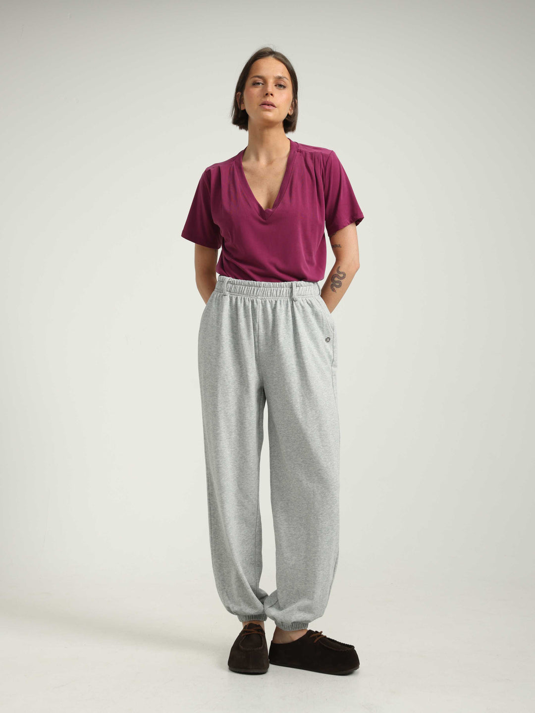 Just V Dark Pink T-Shirt