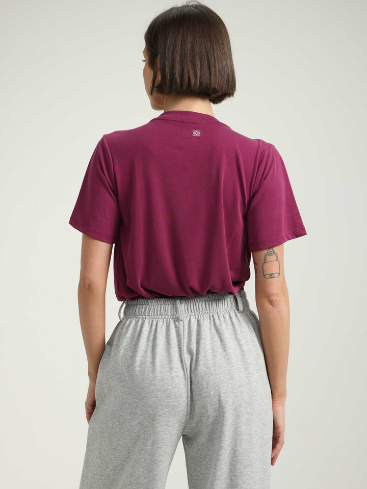 Just V Dark Pink T-Shirt