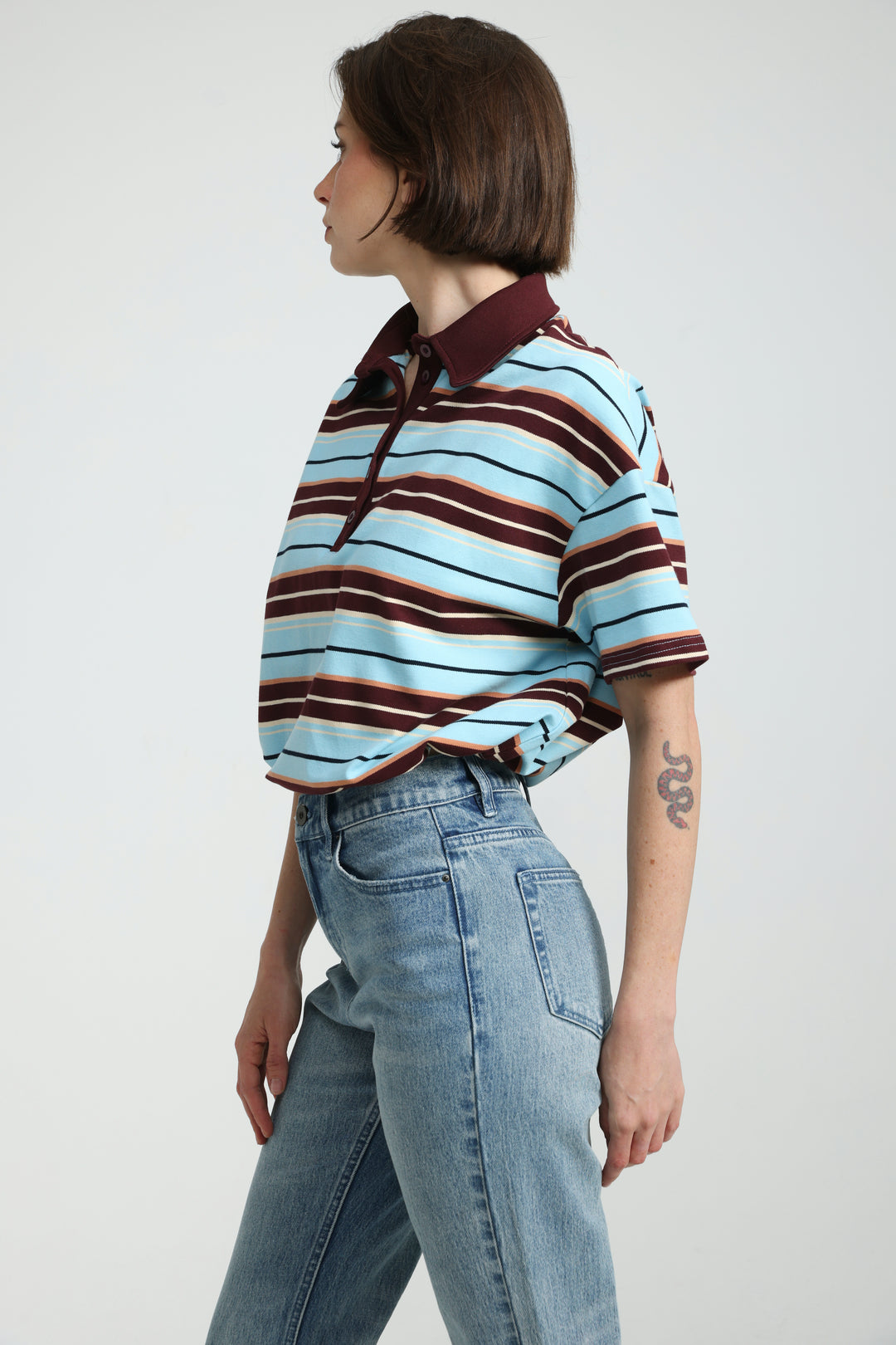 Sound Wine Striped Polo
