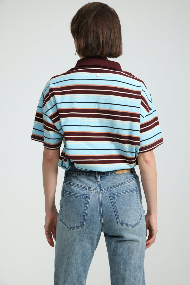 Sound Wine Striped Polo