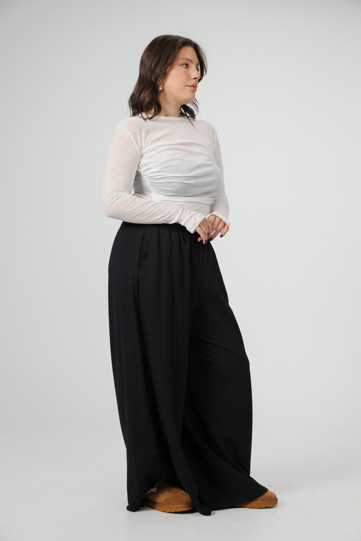 Clean04 Navy Sheer Shirt