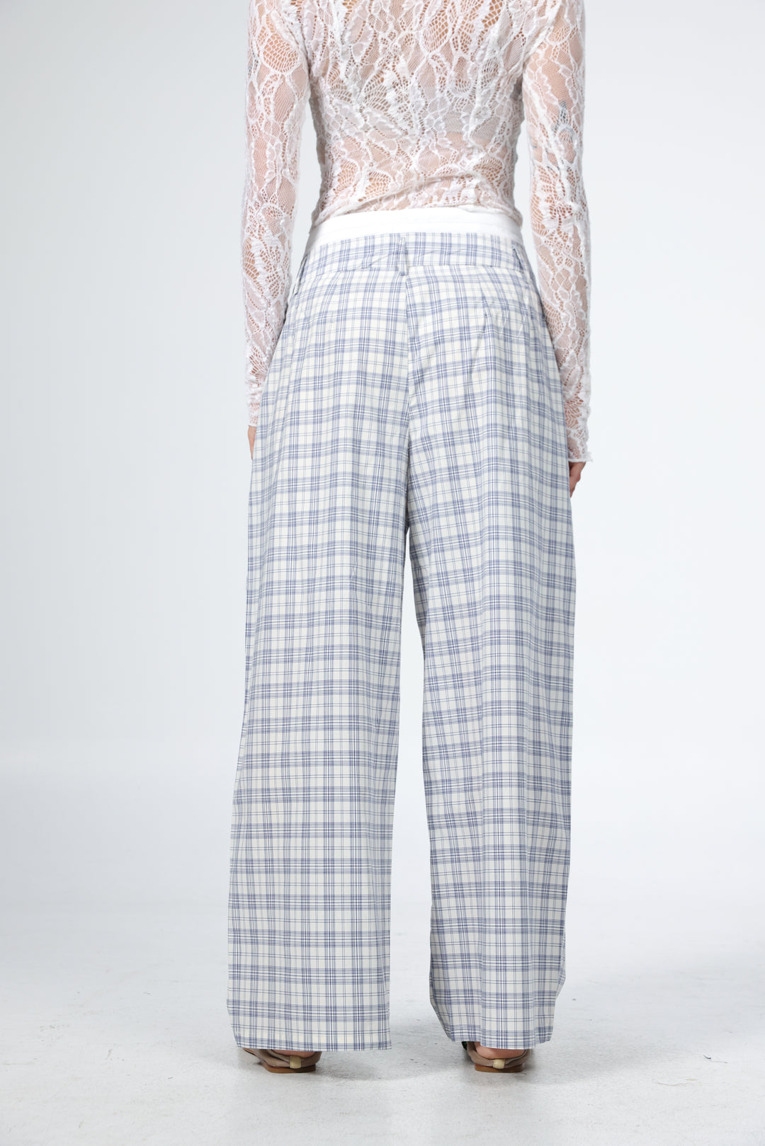 Owl Blue Plaid Bottoms